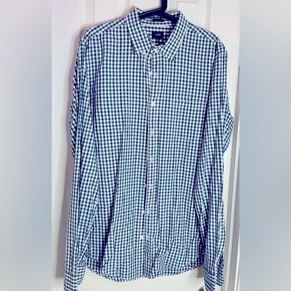J. Crew Blue and White Casual Button Down Shirt - Picture 1 of 7